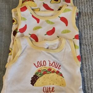 Chick Pea 6-9 months Summer Onesies